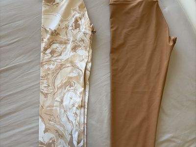 Neutral colored leggings
