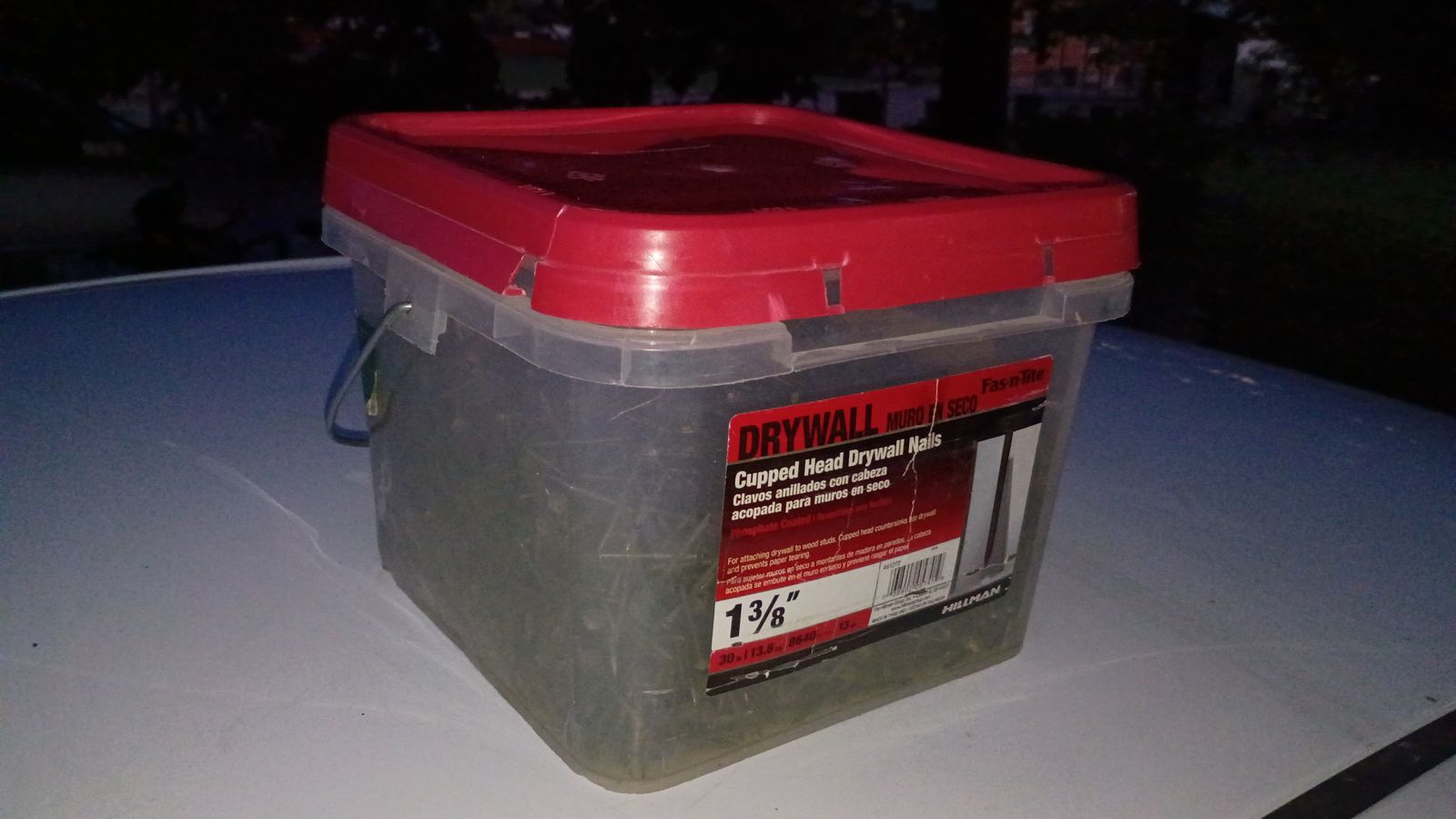 Cupped Head Drywall Nails 1 3/8" about 23 lb