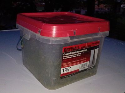 Cupped Head Drywall Nails 1 3/8" about 23 lb