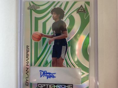 2022-2023 Leaf Optichrome Dylan Harper Signed High School Rookie Card 1/6 Basketball RC Autograph