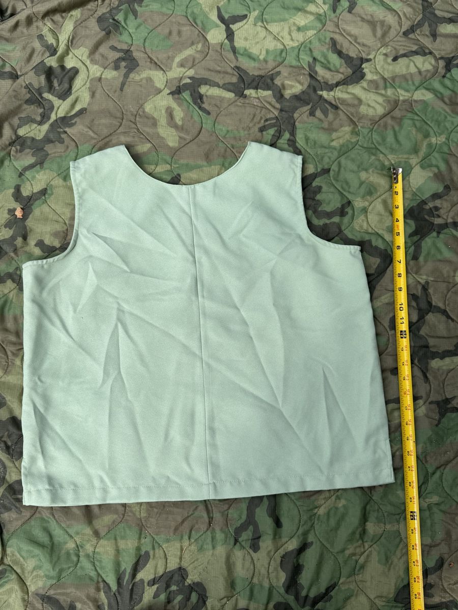 Sara Morgan for Haband Embroidered Shell - Mint Green, Size XL Petite