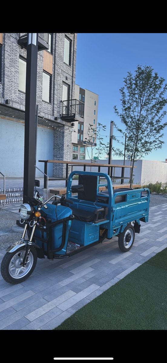 Blue Electric Mobility Scooter / Cargo Tricycle