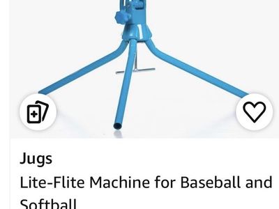 Jugs Lite-Flite Baseball & Softball Pitching Machine with Feeder & 15 Balls