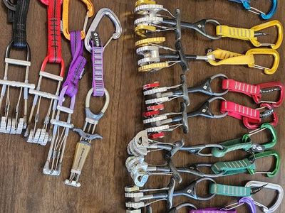 Climbing trad gear, mostly c4 cams