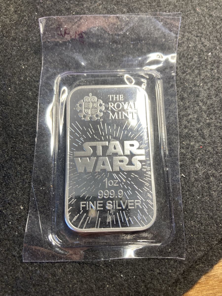 2024 British Royal Mint Star Wars "Light Side" 1 Oz. Silver Bar .9999 Fine Silver