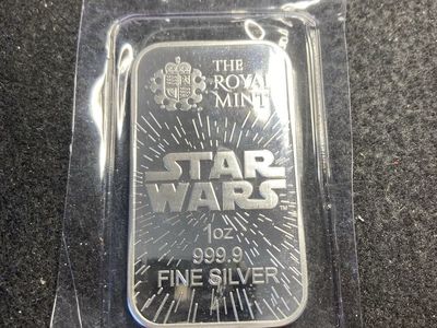 2024 British Royal Mint Star Wars "Light Side" 1 Oz. Silver Bar .9999 Fine Silver