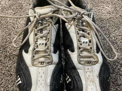 Warrior 2.0 Men's Lacrosse Cleats Black White Size 11 Low Top Athletic Shoes