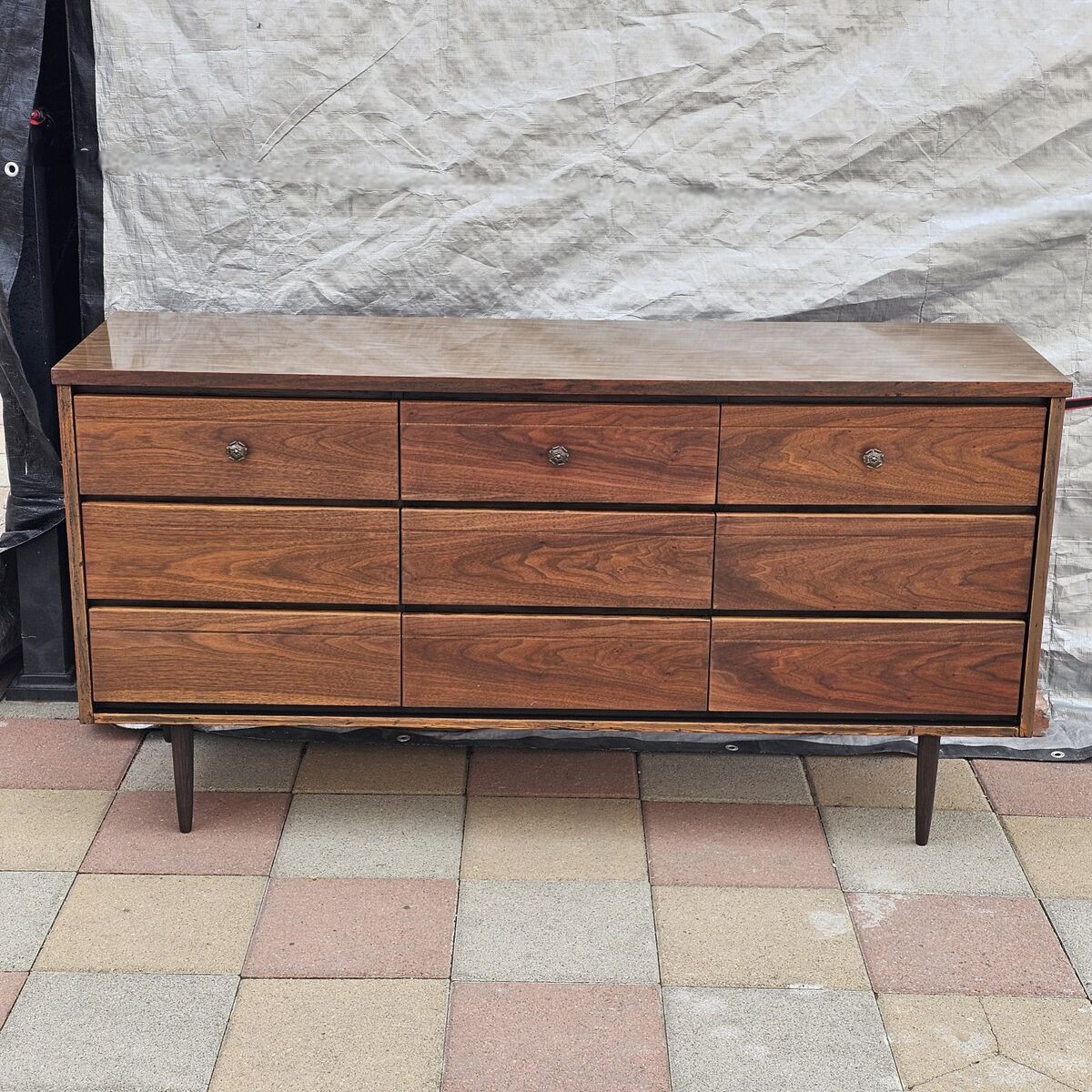 Mid-Century Modern 9 Drawer Dresser