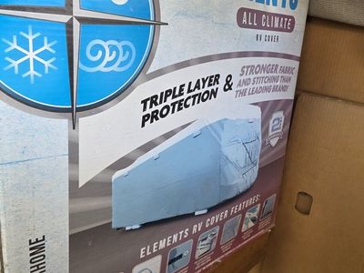 Elements Tyvek Class A All Climate RV Cover, Triple Layer Protection, 34'1" - 37' Long