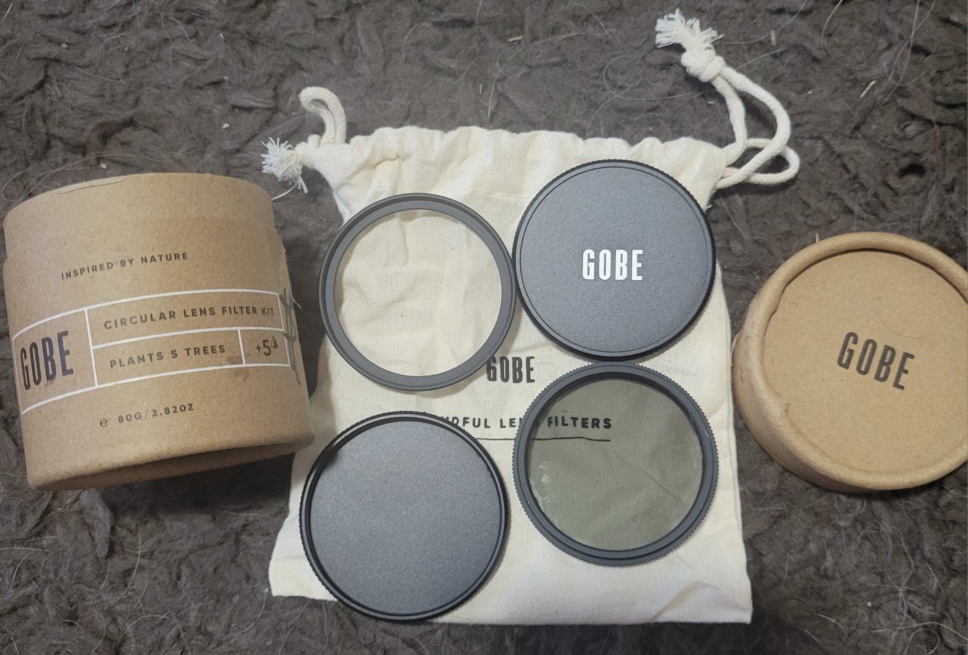 Gobe Circular Lens 49 mm Filter Kit with 3 Filters & Carrying Pouch, 80G/2.82OZ