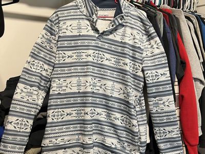 Department West Men's XL Southwestern Aztec Print Quarter Snap Fleece Pullover Sweatshirt
