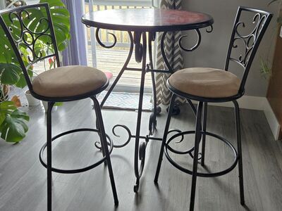 Tall bistro table and chairs