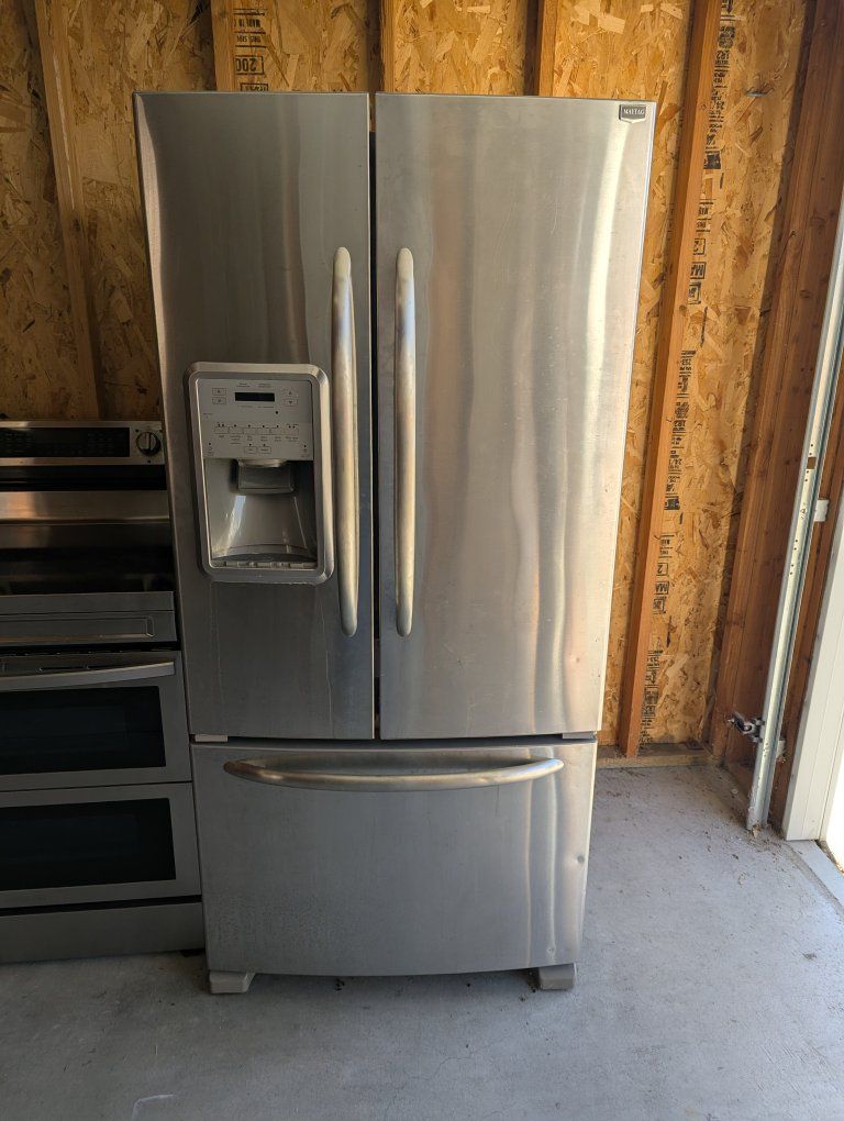 used Maytag Stainless Steel Fridge 22cf