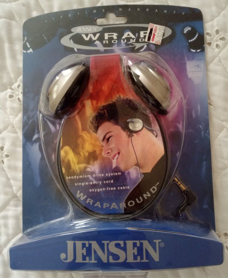 Jensen Wraparound Neckband Stereo Headphones Neodymium Drive OFC