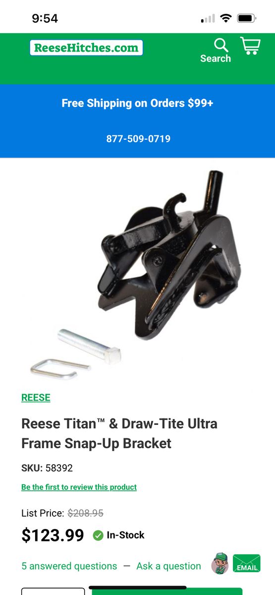 Stabilizing Hitch Sbap Up Bracket New Reese Drawt