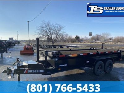 7x14 Diamond C Baseline HDU 208 Dump Trailer - 24" Sides - 16K GVWR Board Brackets