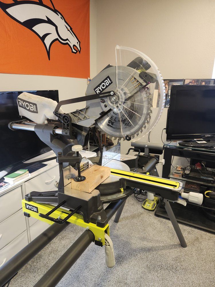 12" sliding ryobi miter saw & ryobi stand