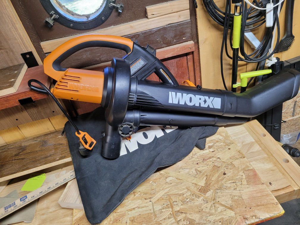 WORX Electric Leaf Blower Mulcher Vac with Collection Bag