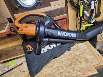 WORX Electric Leaf Blower Mulcher Vac with Collection Bag