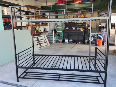 Black Metal Bunk Bed – Twin over Twin | $180