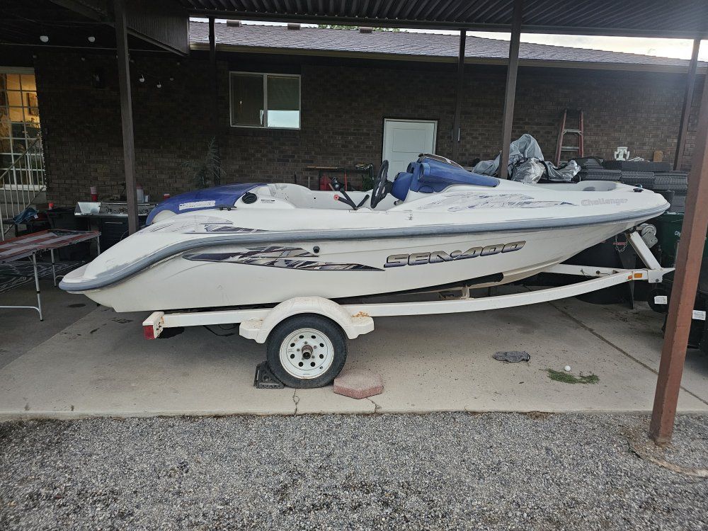 2001 Sea-Doo Challenger Jet Boat with Twin Rotax Engines