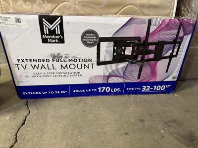 Member's Mark Full Motion Extended TV Wall Mount for 32-100" TVs, 170lbs Capacity