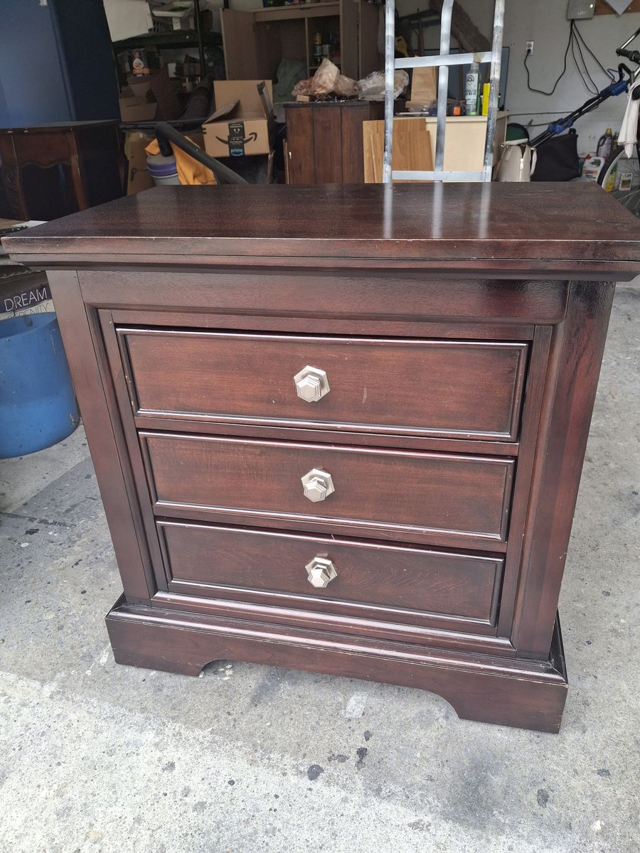 extra tall all wood night stand/belen