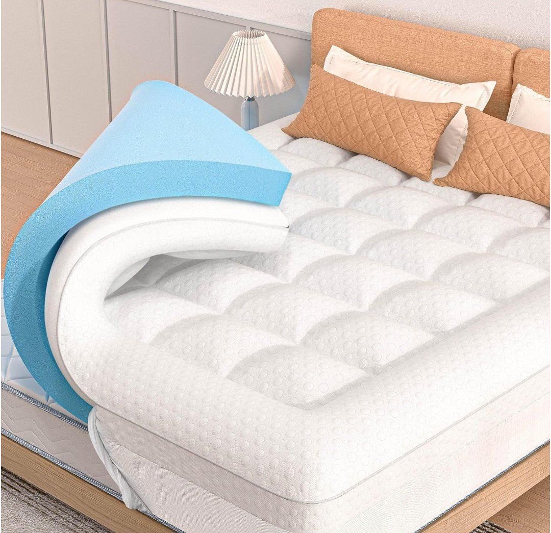 NEW 3” Memory Foam + Pillow Top Mattress Topper