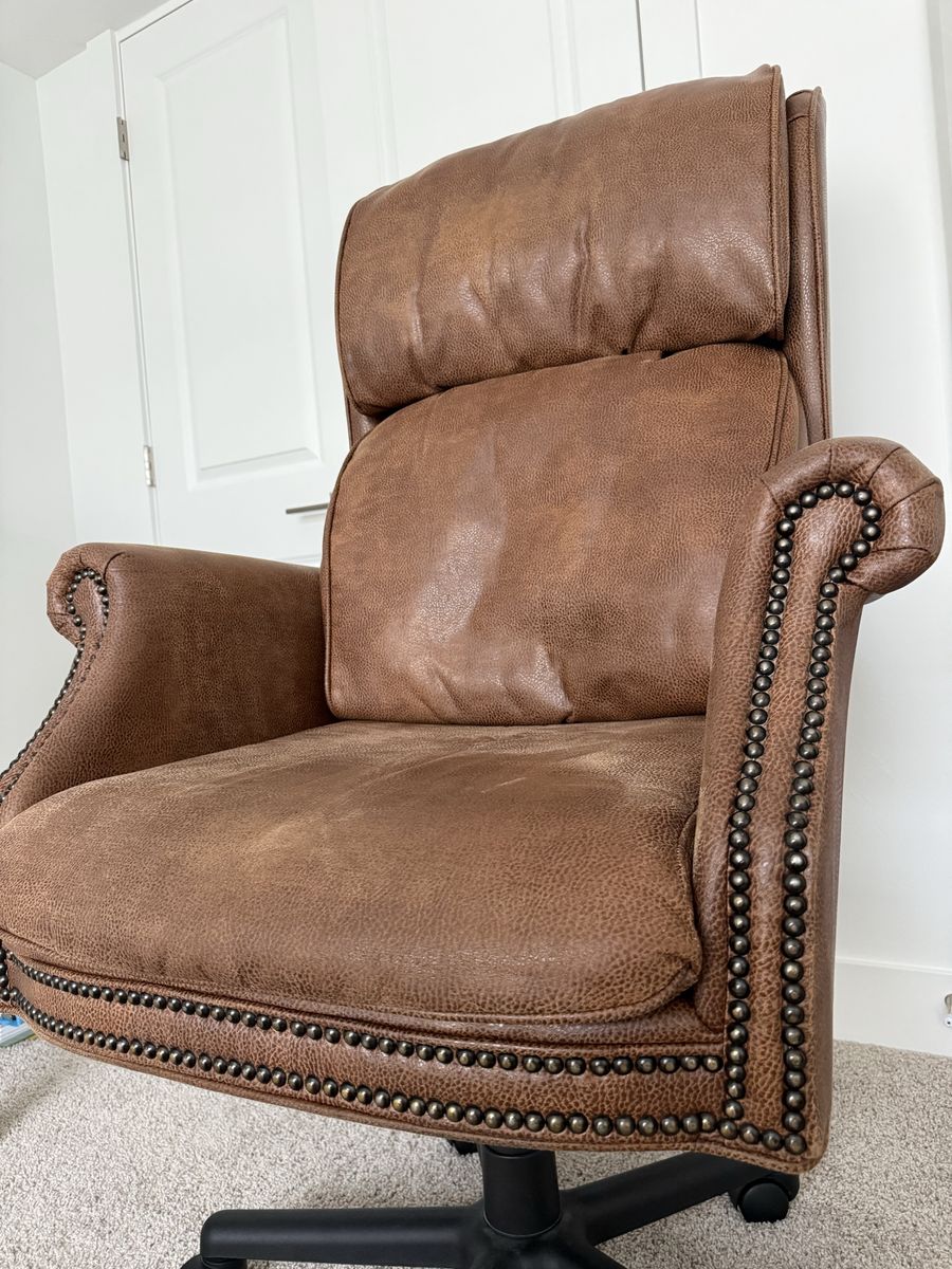 Custom leather office chair