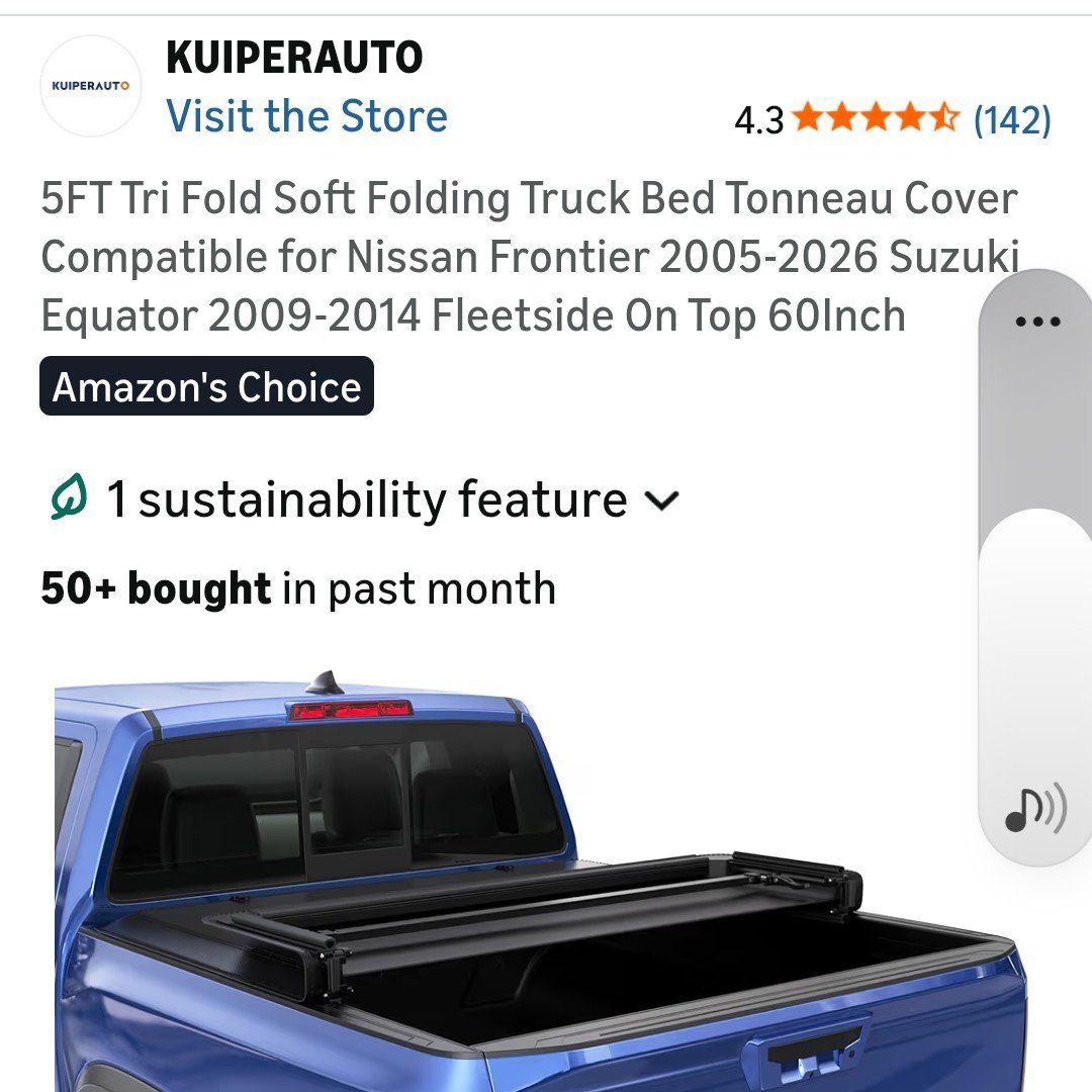 Soft TriFold Bed Cover 5' bed