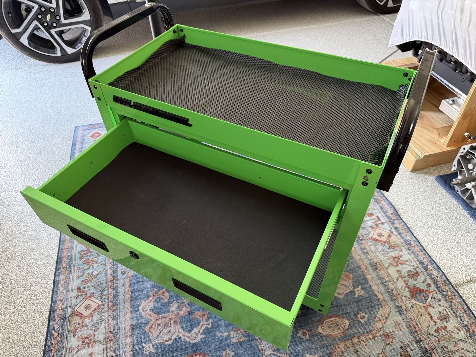 U.S. General Green 1-Drawer Mechanic Service Tool Cart with Shelf