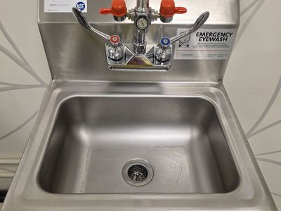 Hand Wash Sink with Eyewash Faucet