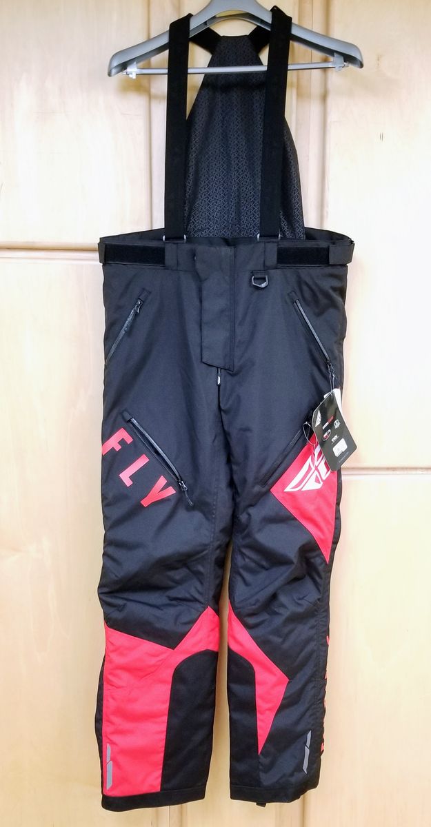 Fly Racing SNX Pro Snow Bib (Black/Red, X-Large Tall) (470-6401XT-L-BIN4)