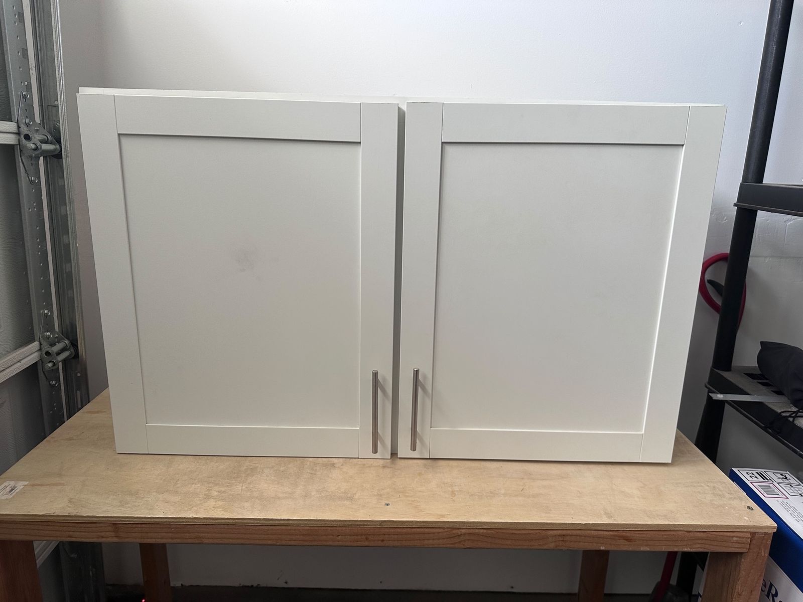 White Shaker Style Upper Kitchen Cabinet - 39"W x 12"D x 24"H with Shelf