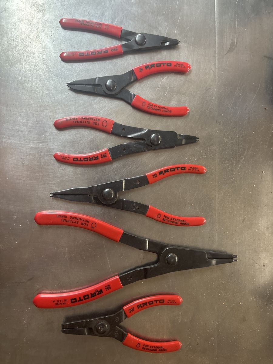 PROTO retaining ring plier set