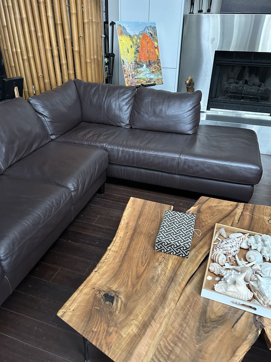 Full grain leather sofa