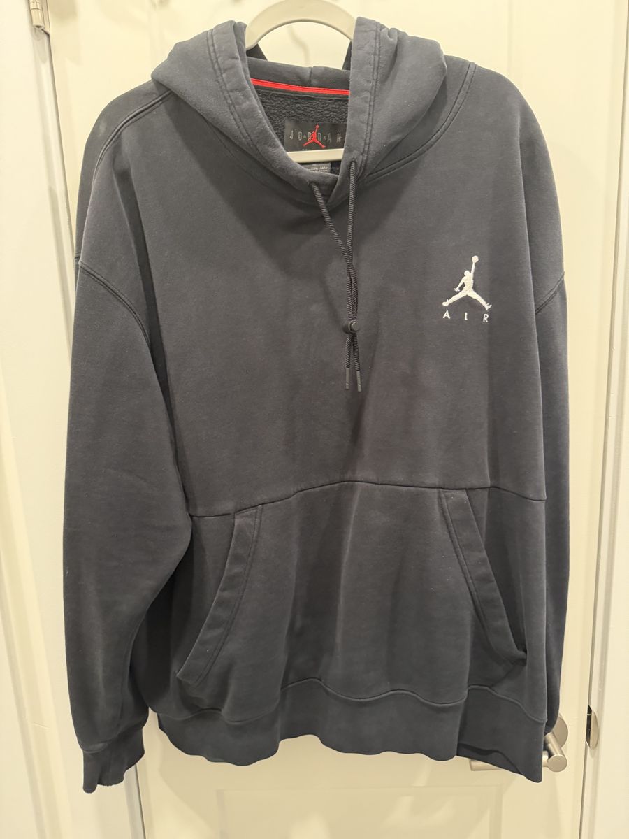 Nike Air Jordan Pullover Hoodie Black Jumpman Logo Size 2XL