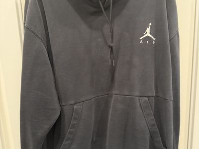 Nike Air Jordan Pullover Hoodie Black Jumpman Logo Size 2XL