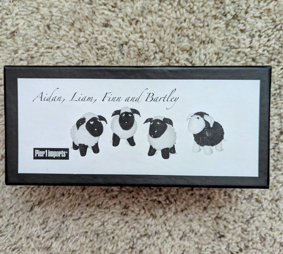 Black & White Sheep Figurines