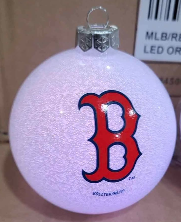 MLB Boston Red Sox Ball Ornament, LED Color Changing! NEW