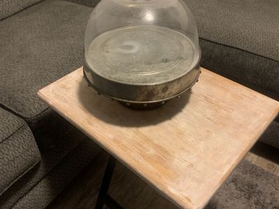 Rustic Cake Display with Glass Cover