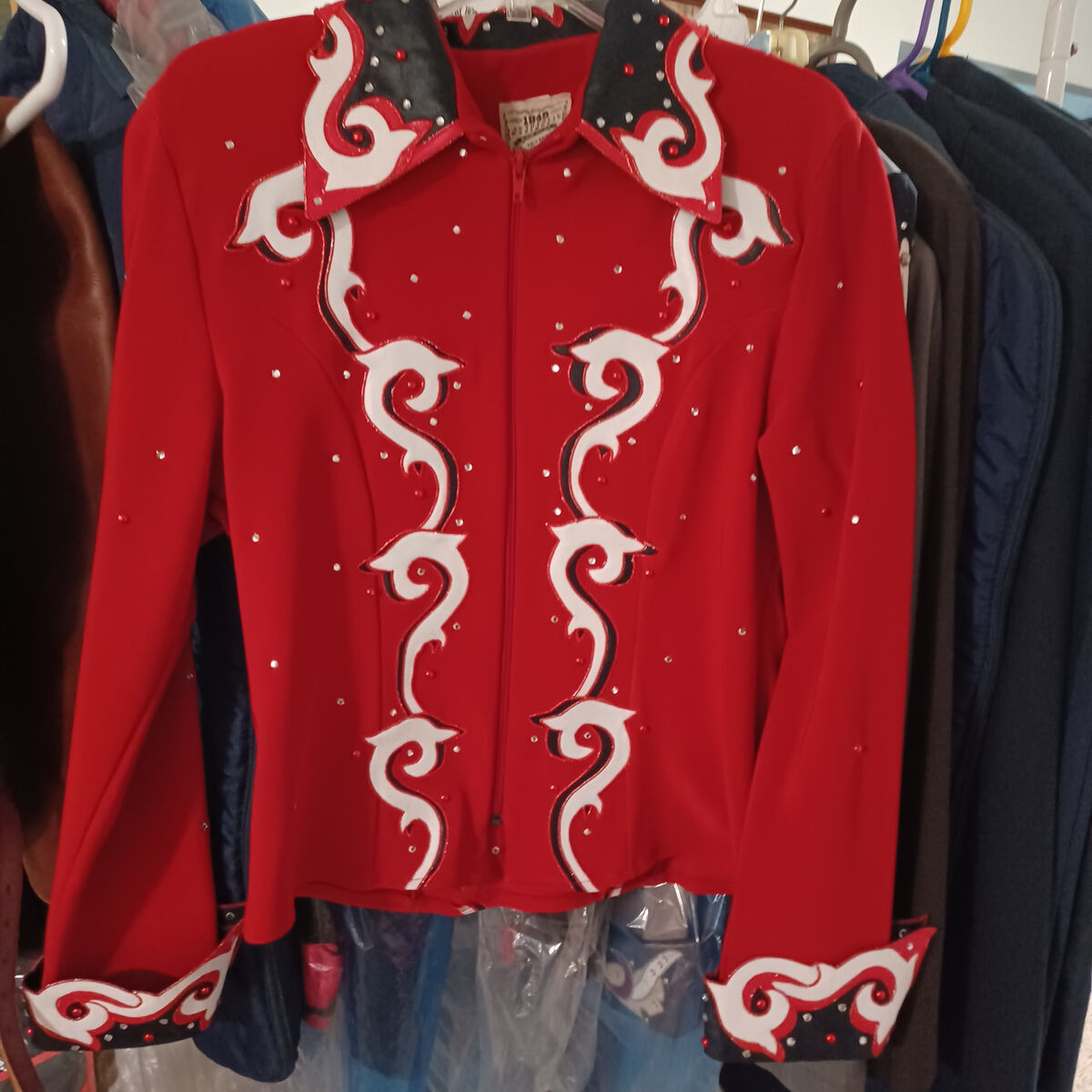 Western Pleasure or Halter Show Shirt, Lrg-XL, Like NEW RED