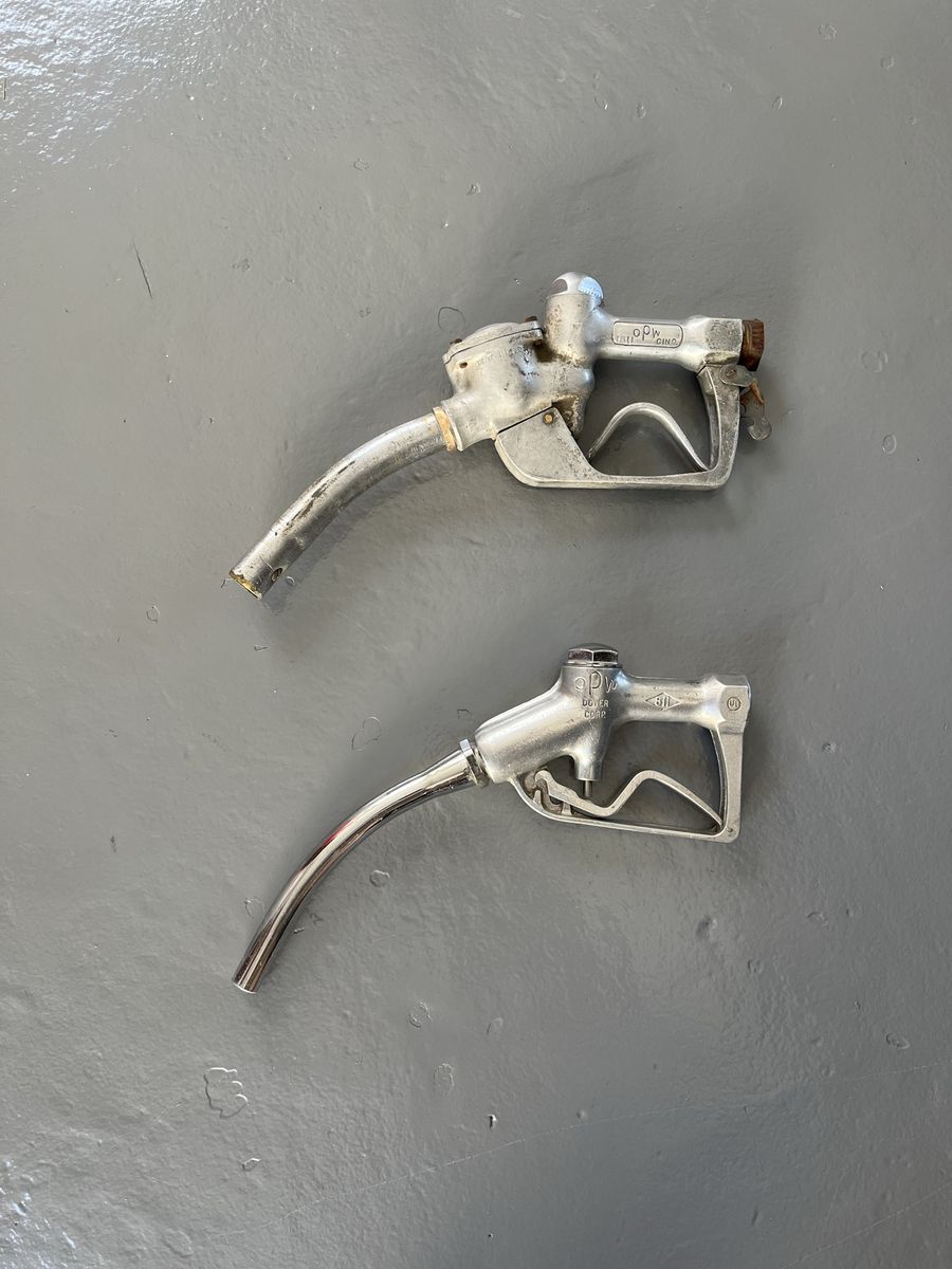 Vintage gas pump nozzles