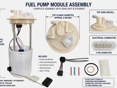 New Fuel Pump Module Assembly w/ Strainer & Sending Unit 4-Pin 11" Universal GM