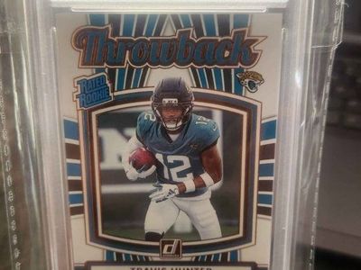 2025 Donruss Travis Hunter Rated Rookies Throwback #3 PSA 10 Gem Mint