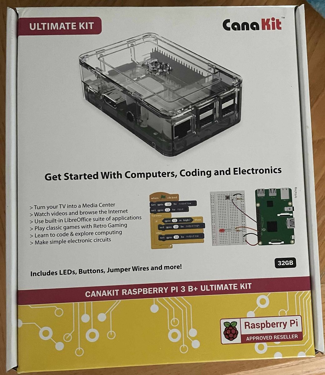 CanaKit Raspberry Pi 3 B+ Ultimate Starter Kit. Factory sealed — tamper-evident seal is fully intact (see photo).
