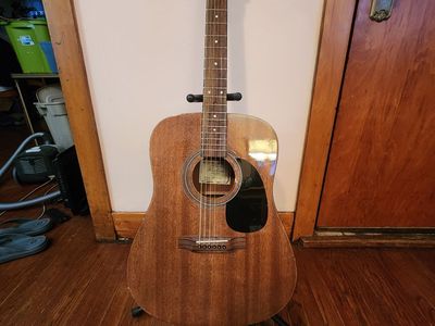 Hohner acoustic guitar and hard case. Perfect shape. Sounds great. New strings.