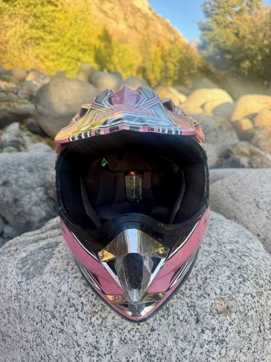Girls/Youth HJC Arena CL-A5Y Flyin' Kolors DOT Motorcycle Helmet – Pink/White/Black