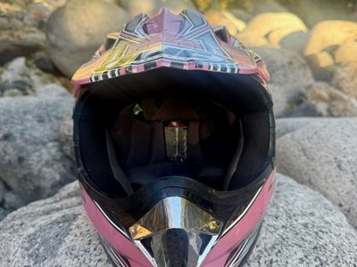 Girls/Youth HJC Arena CL-A5Y Flyin' Kolors DOT Motorcycle Helmet – Pink/White/Black