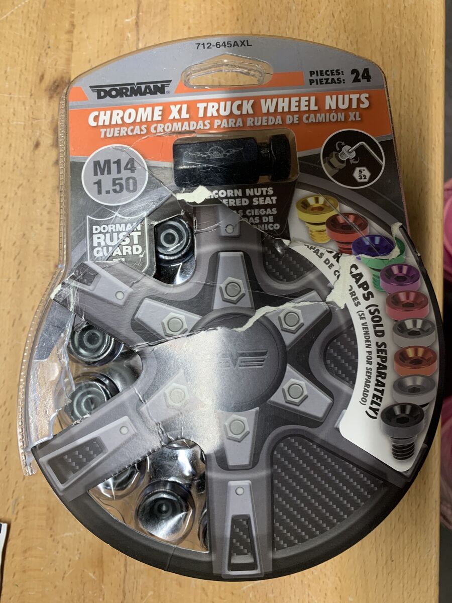 XL Wheel Nuts, New, Black (M14, 1.50)
